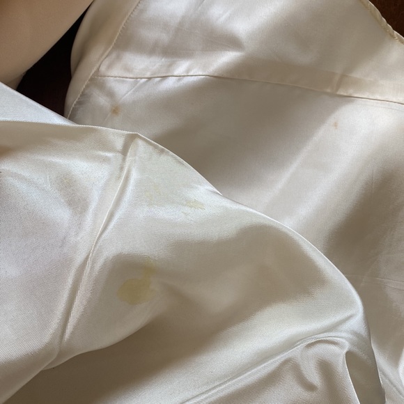 Vintage 1940s homemade lace long sleeve belted wedding dress maxi small XS - Picture 10 of 15